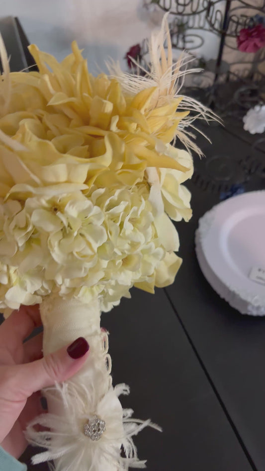 Beautiful artificial wedding bouquet